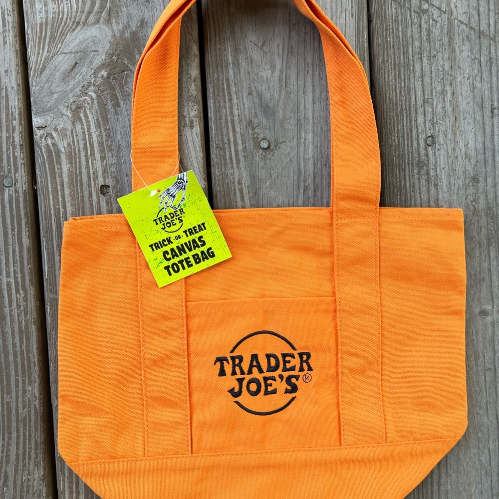 Trader Joe's Orange Canvas Tote Bag - 2025 Halloween